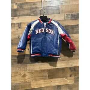 MAJOR LEAGUE / GENUINE MERCHANDISE - Red Sox Leather Jacket-Kids- Size 7